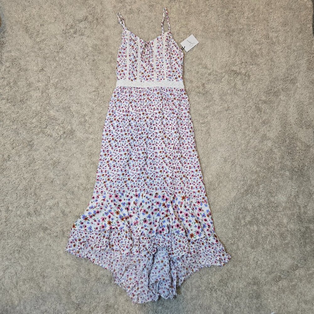 👗JAPNA summer miniature floral print ruffled spaghetti strap dress👗